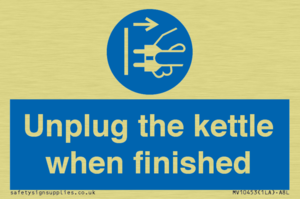 Unplug the kettle when finished